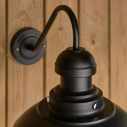 Anson Lighting Heron Outdoor Wall Light Finished Matt Black And Clear Glass - thumbnail 4