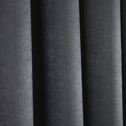 Fusion Strata Charcoal Triple-Woven Dimout Eyelet Curtains - thumbnail 4