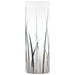 Elegant White Chrome Table Desk Lamp With Glass Shade And E27 Bulb Socket - thumbnail 1
