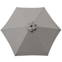 Rinse Bathrooms Outdoor Patio Garden Parasol 2.5M Sun Shade Umbrella Canopy W/crank Tilt Uv Protection Grey - thumbnail 4