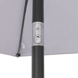 Rinse Bathrooms Outdoor Patio Garden Parasol 2.5M Sun Shade Umbrella Canopy W/crank Tilt Uv Protection Grey - thumbnail 5