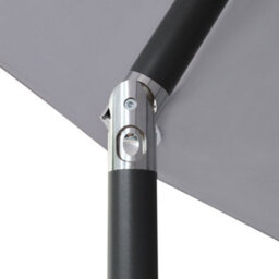 Rinse Bathrooms Outdoor Patio Garden Parasol 2.5M Sun Shade Umbrella Canopy W/crank Tilt Uv Protection Grey - thumbnail 6