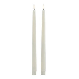 Hill Interiors Luxe Collection Electric Candle (Pack Of 2) Taupe (25Cm X 2Cm X 2Cm) - thumbnail 2