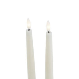 Hill Interiors Luxe Collection Electric Candle (Pack Of 2) Taupe (25Cm X 2Cm X 2Cm) - thumbnail 3