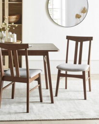 Beliani Set Of 2 Dining Chairs Avalon Wood Light Grey - thumbnail 2