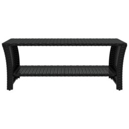 Vidaxl Coffee Table Black 100X50X40 Cm Poly Rattan - thumbnail 3