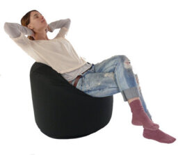Bean Lazy Cotton Twill Black Bean Bag Large Size - thumbnail 2