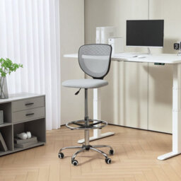 Grey Drafting Chair  Swivel Draughtsman Chair - thumbnail 3