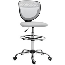 Grey Drafting Chair  Swivel Draughtsman Chair - thumbnail 1