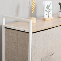 83X29X77Cm Chest Of Drawers Bedroom Furniture Storage Unit Cupboard 5 Drawer Steel Frame - thumbnail 3