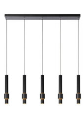 Lucide Margary Modern Pendant Light - Led Dim. - 5X4,2W 2700K - Black - thumbnail 1