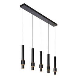 Lucide Margary Modern Pendant Light - Led Dim. - 5X4,2W 2700K - Black - thumbnail 7
