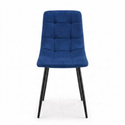 Bravich Zurich Velvet Embossed Dining Chair - Blue - thumbnail 9