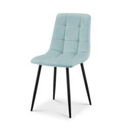 Bravich Zurich Velvet Embossed Dining Chair - Blue - thumbnail 5