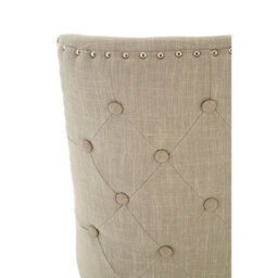 Orsina Elegant Natural Linen With Curly Back Dining Chair, Sturdy Grey Dining Chair, Stylish Chair For Diningroom - thumbnail 9