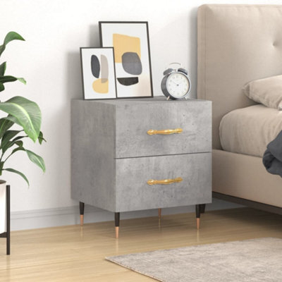 Berkfield Bedside Cabinet Concrete Grey 40X35X47.5 Cm Engineered Wood - image 1