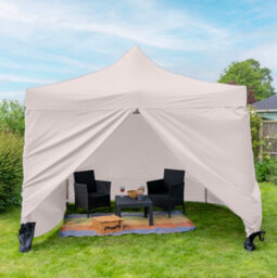 Jack Stonehouse Silver Lined Pop Up 3X3M Gazebo Beige - thumbnail 4