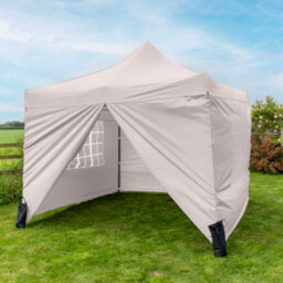Jack Stonehouse Silver Lined Pop Up 3X3M Gazebo Beige - thumbnail 2