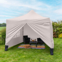 Jack Stonehouse Silver Lined Pop Up 3X3M Gazebo Beige - thumbnail 3