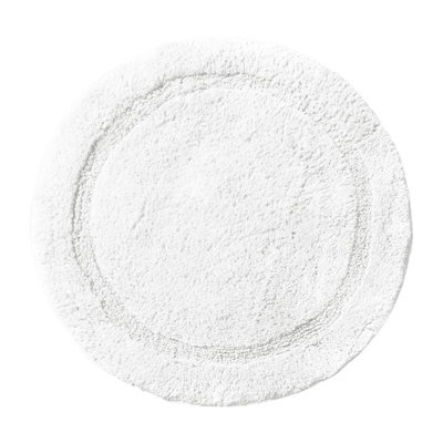 Allure Bath Fashions Round Bath Mat Non-Slip - White - image 1