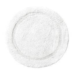 Allure Bath Fashions Round Bath Mat Non-Slip - White - thumbnail 1