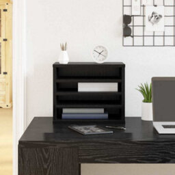 Walplus Desk Organiser Black Oak 36 X 26 X 29.5 Cm Engineered Wood