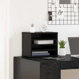 Walplus Desk Organiser Black Oak 36 X 26 X 29.5 Cm Engineered Wood - thumbnail 4