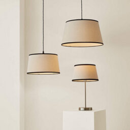 Valuelights Aspen Small Black Trim Tapered Lamp Shade (D)25Cm - thumbnail 7