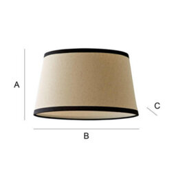 Valuelights Aspen Small Black Trim Tapered Lamp Shade (D)25Cm - thumbnail 8