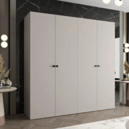 Arte Parma I 200Cm Cashmere Hinged Door Wardrobe - Gentle Sophistication With Practical Storage - thumbnail 1