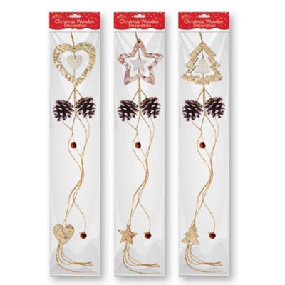 Anker Christmas Pincones Wooden Hanging Decoration