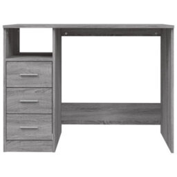 Walplus Desk With Drawers Grey Sonoma 102X50X76 Cm Engineered Wood - thumbnail 6