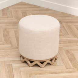 Yard Voyage Clara Oak Wooden Footstool - thumbnail 1