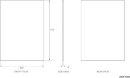 45 X 30Cm Rectangle Frameless Bathroom Mirror Wall Hanging Fittings Not Included - thumbnail 2