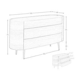 Angel Cerda Elegant Walnut And Black Steel Chest Of Drawers For Modern Bedrooms - thumbnail 7