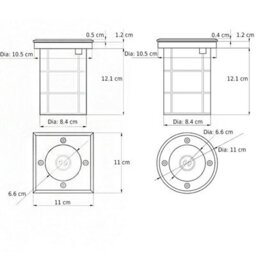 CGC Lighting Bridget - Cgc Four Square Large Stainless Steel Inground Or Decking Lights - thumbnail 5
