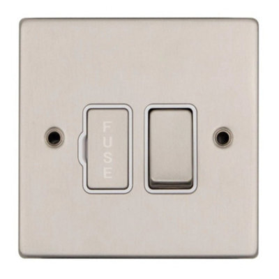 Vimark Vpd1370Ssw Pro Décor 13A Switched Spur Stainless Steel White Insert