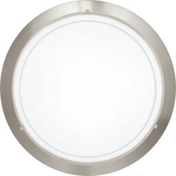 Satin Nickel Wall Flush Ceiling Light With Clear Glass Shade And E27 Bulb Socket