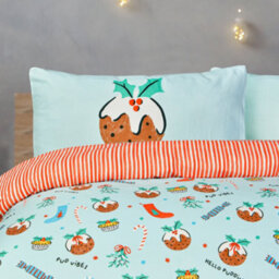 Smart Living Luxury Super Soft & Reversible Festive Christmas Puddings Duvet With Pillowcase - thumbnail 5
