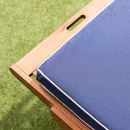 Alfresia Blue Sun Lounger Replacement Garden Cushion With Luxury Thick Foam Filling - thumbnail 5