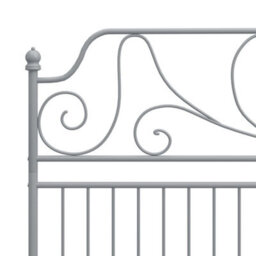 Vidaxl Bed Frame Without Mattress Grey Metal 180X200 Cm Super King - thumbnail 5