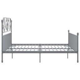 Vidaxl Bed Frame Without Mattress Grey Metal 180X200 Cm Super King - thumbnail 4