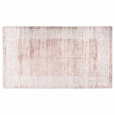 Berkfield Durable Rug Washable 190X300 Cm Beige Anti Slip - image 1