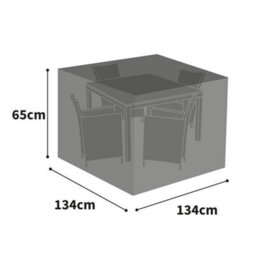 Bosmere Protector 6000 Extra Large Cube Table & Chairs Cover Black 134 X 134 X 65Cm Waterproof Uv Resistant 6 Year Guarantee - thumbnail 2