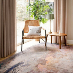 Loomed Pastel Multicolour Distressed Abstract Washable Non Slip Rug 160X230Cm - thumbnail 2