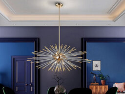 Luminosa Lighting Luminosa Evasian Pendant Light Spherical, Shiny Gold -Amber, 9X G9 - Uk Stock - thumbnail 2