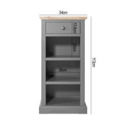 Statement Furniture Florence Tallboy With Drawer And 3 Storage Baskets - Dove Grey - thumbnail 4