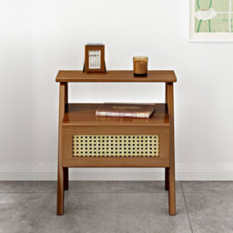 Thehotsale 50Cm H Wooden Nightstand Storage Cabinet With Shelf And Drawer - thumbnail 2