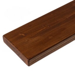Toolty Rustic Handmade Wall Shelf, Wall Mounted, 80Cm X 17.5Cm Up Design, Dark Oak, Handcrafted Vintage Style - thumbnail 3