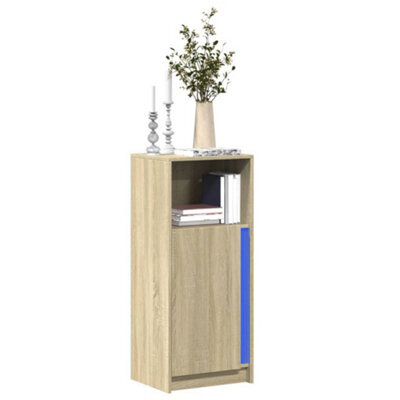 Berkfield Sideboard With Led Sonoma Oak 42.5X34X100 Cm Engineered Wood - image 1